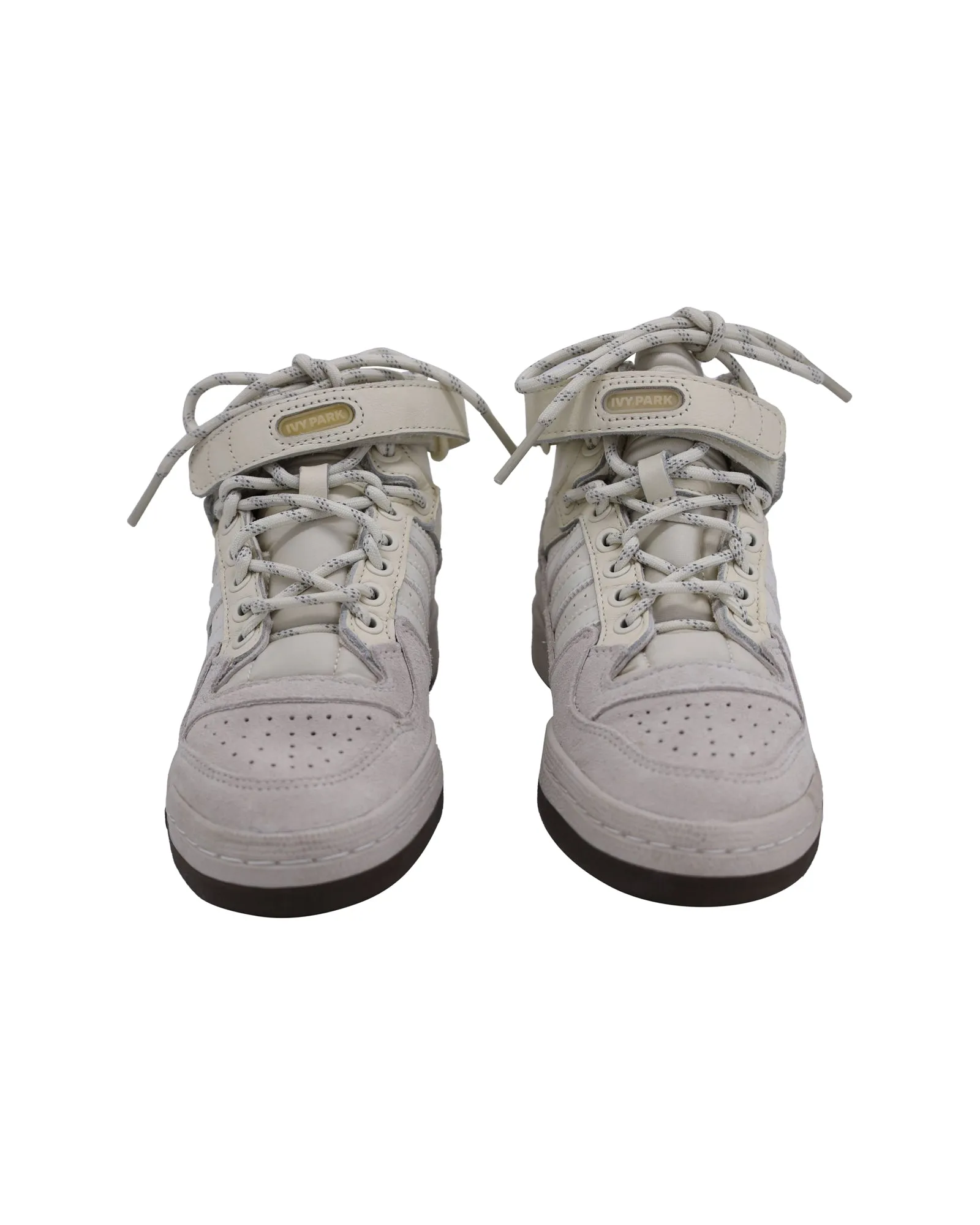Adidas x Ivy Park Forum Mid 'Icy Park' Sneakers in Cream Leather