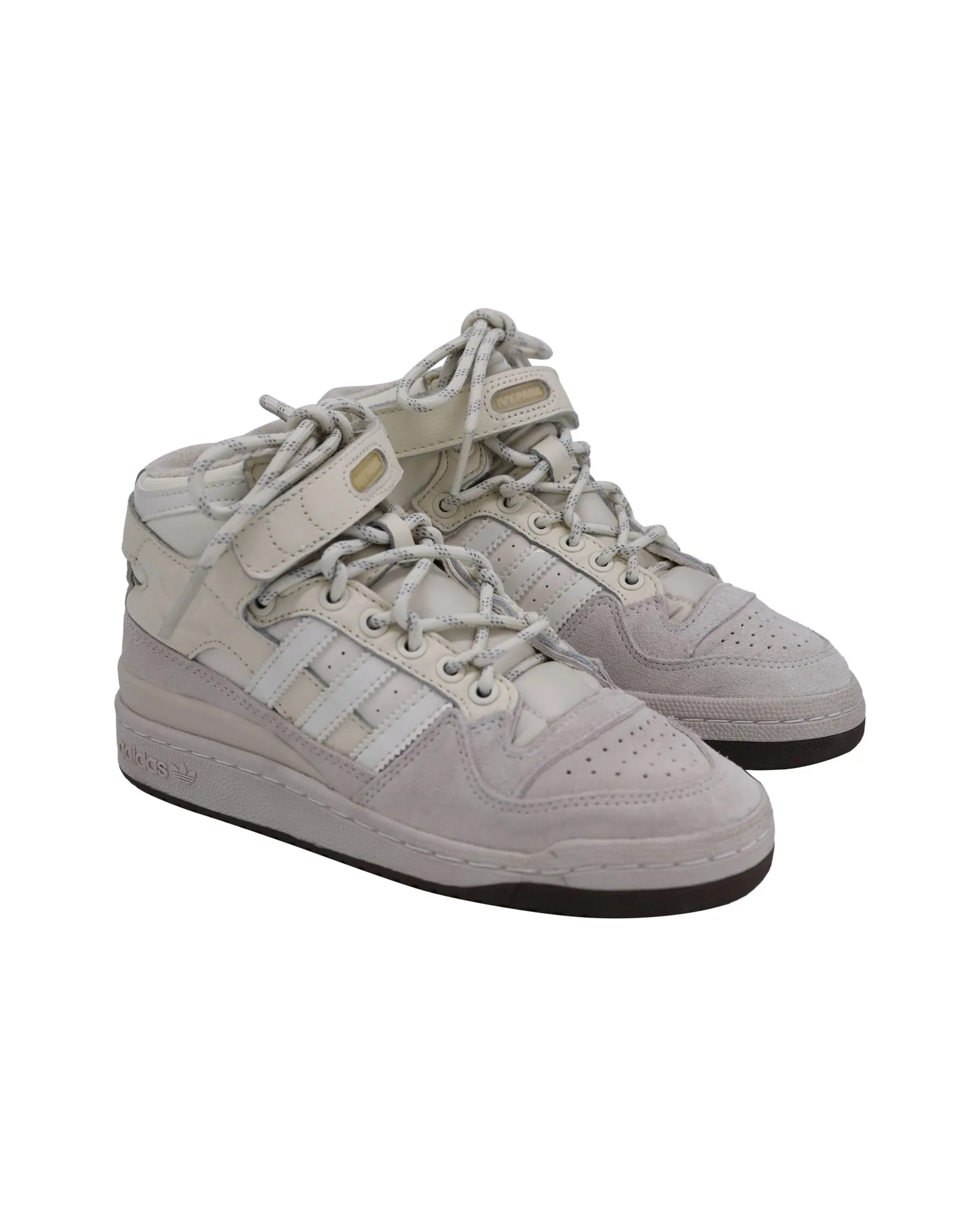 Adidas x Ivy Park Forum Mid 'Icy Park' Sneakers in Cream Leather