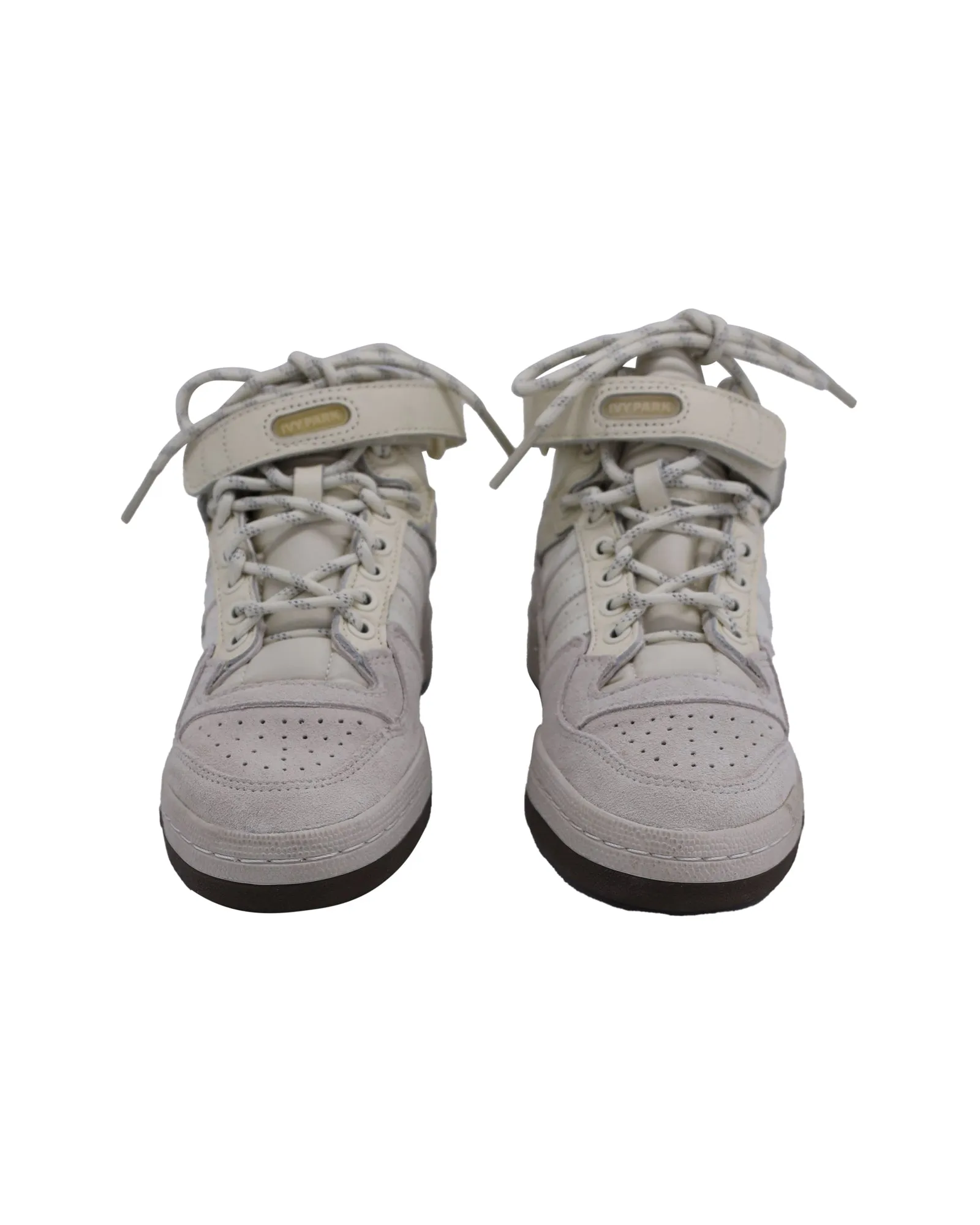 Adidas x Ivy Park Forum Mid 'Icy Park' Sneakers in Cream Leather