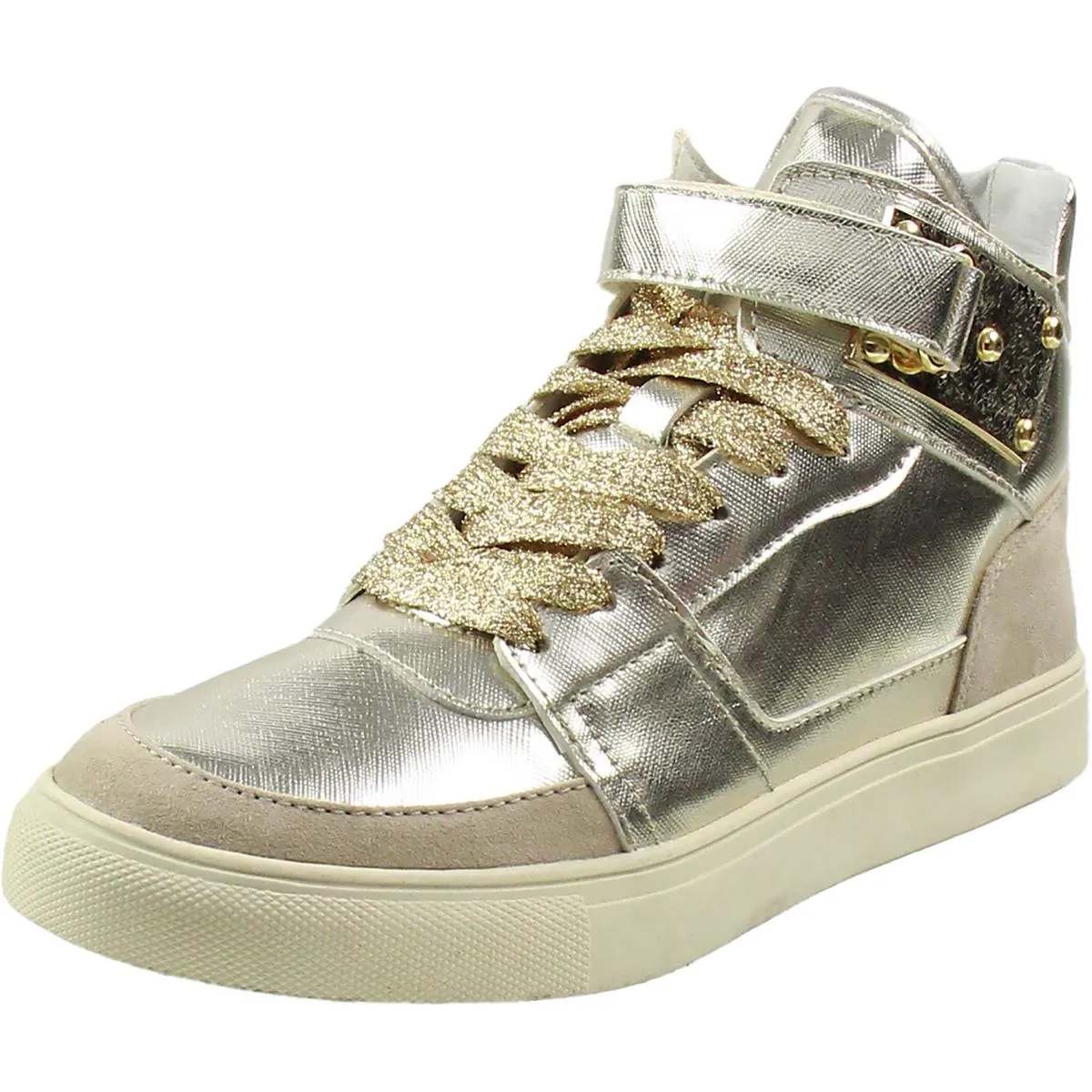 Adorree Womens Faux Leather High Top Fashion Sneakers