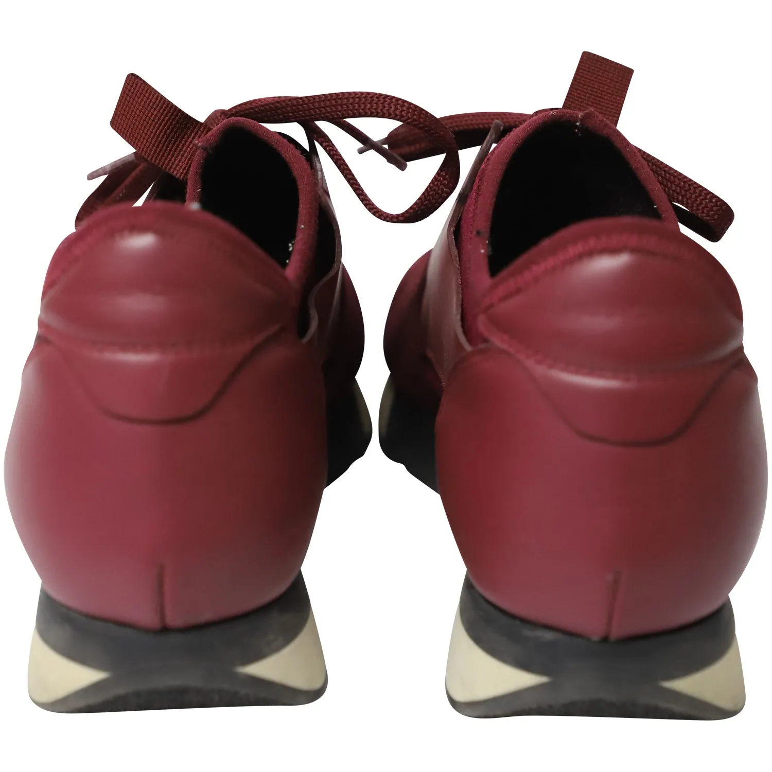 Balenciaga Race Runners in Red Purple Leather