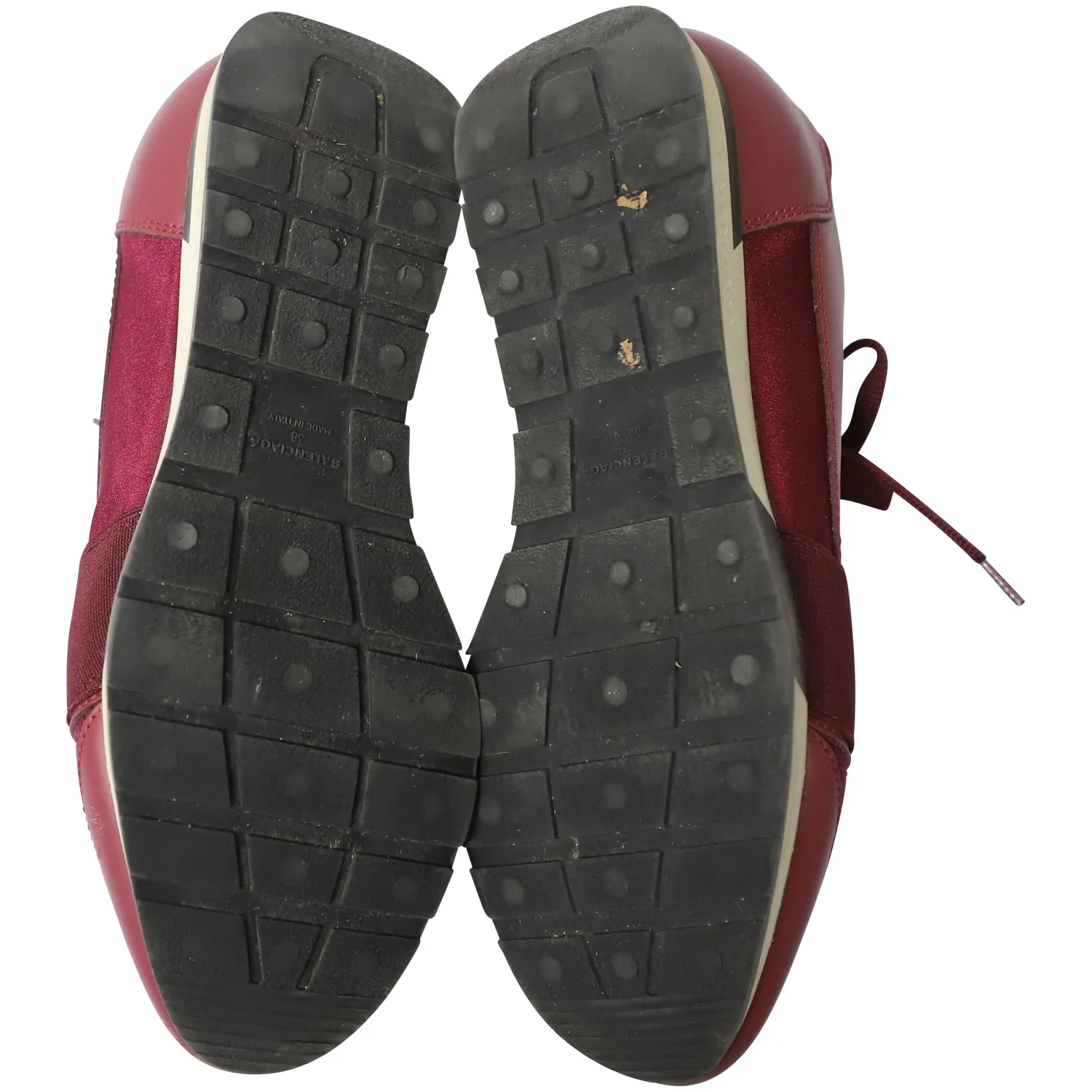 Balenciaga Race Runners in Red Purple Leather