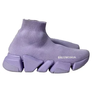 Balenciaga Speed 2.0 Trainer Shoes in Purple Polyester