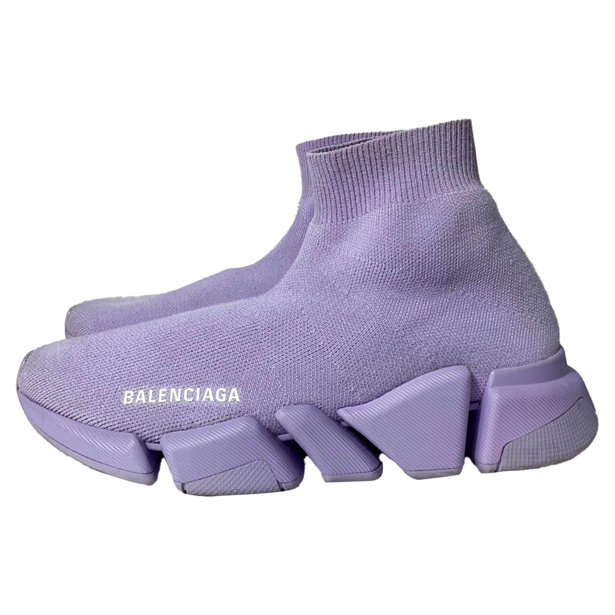 Balenciaga Speed 2.0 Trainer Shoes in Purple Polyester