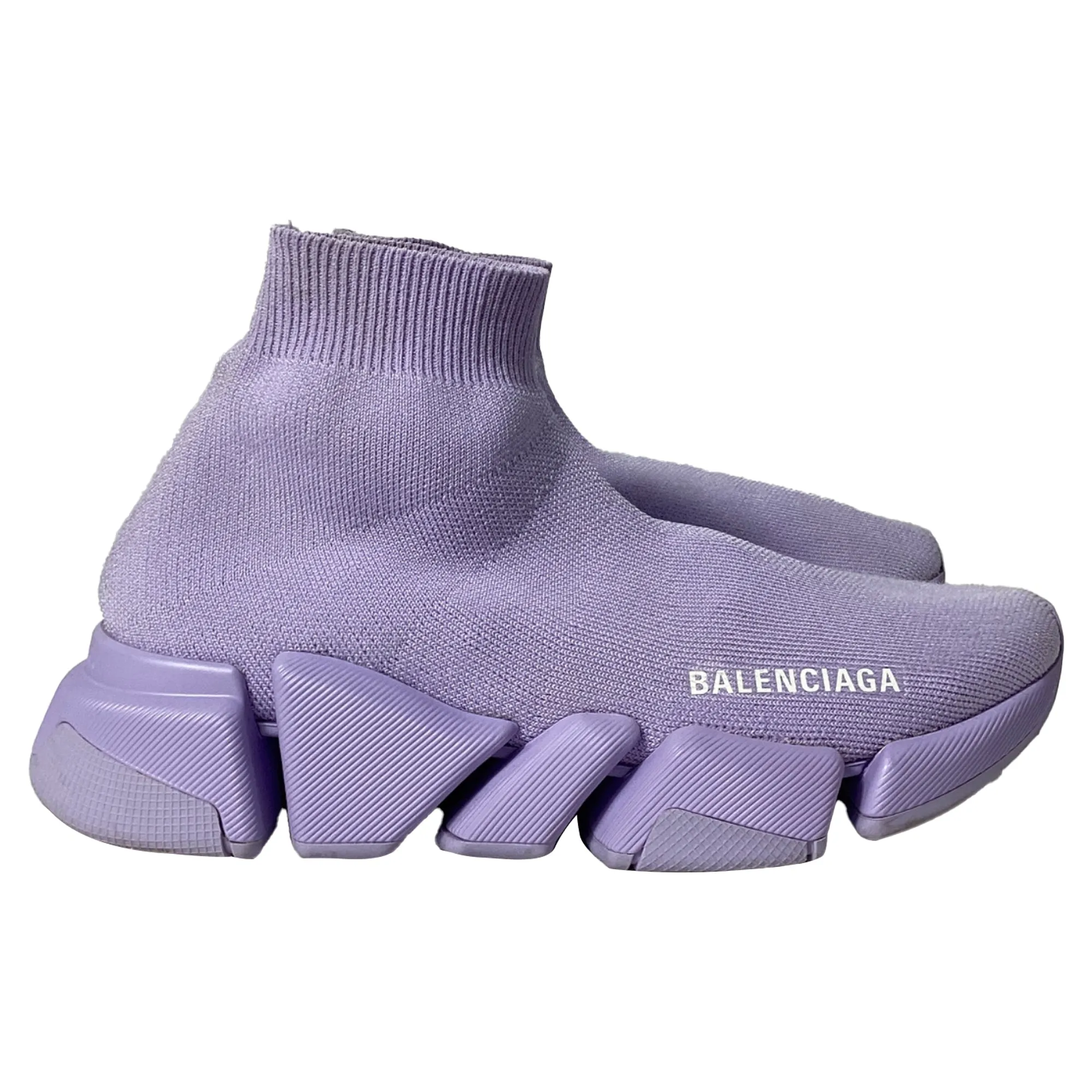 Balenciaga Speed 2.0 Trainer Shoes in Purple Polyester