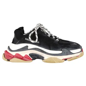Balenciaga Triple S Sneakers in Black White Red Polyester