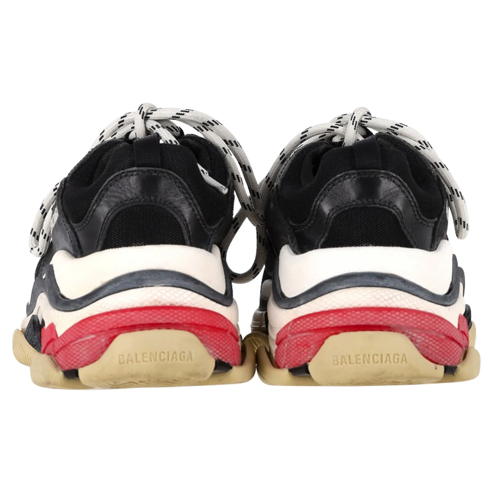 Balenciaga Triple S Sneakers in Black White Red Polyester