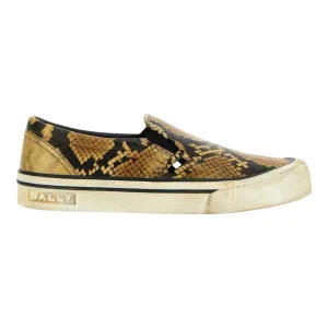 Bally Leory 6304242 Women's Snakeskin-Effect Leather Sneakers
