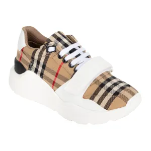 Burberry Vintage Check-pattern touch-strap sneakers