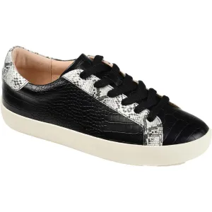 Camila Womens Embossed Faux Leather Casual and Fashion Sneakers
