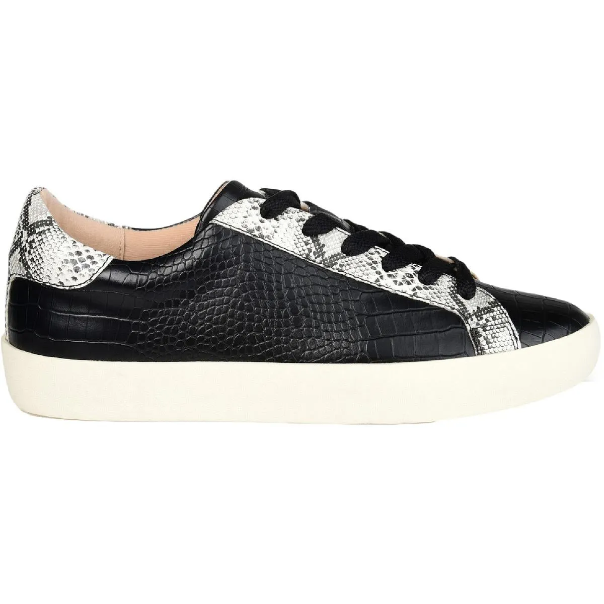 Camila Womens Embossed Faux Leather Casual and Fashion Sneakers