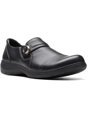 Carleigh Pearl Womens Leather Lifestyle Slip-On Sneakers