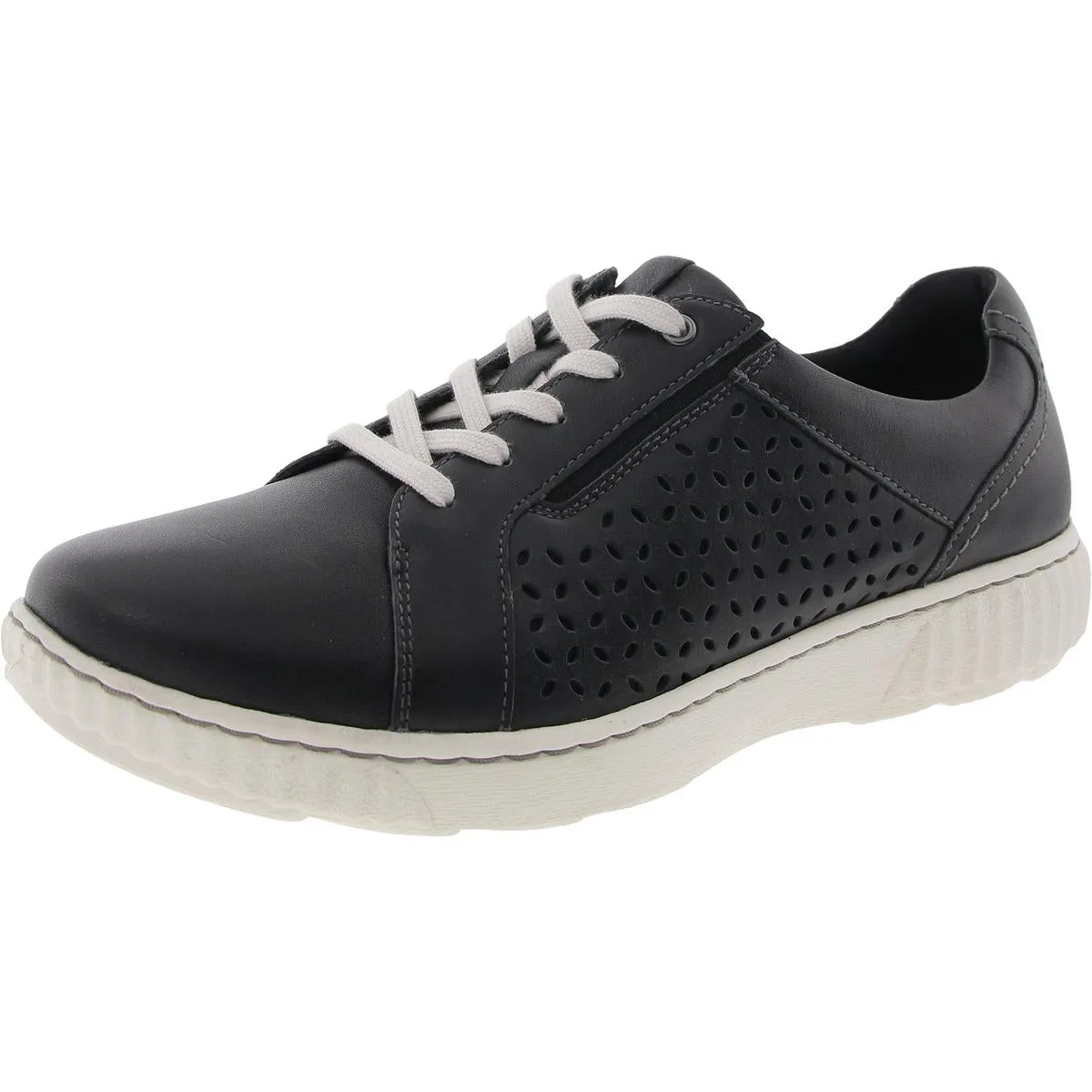 CAROLINE Womens Lace-Up Faux Leather Casual And Fashion Sneakers
