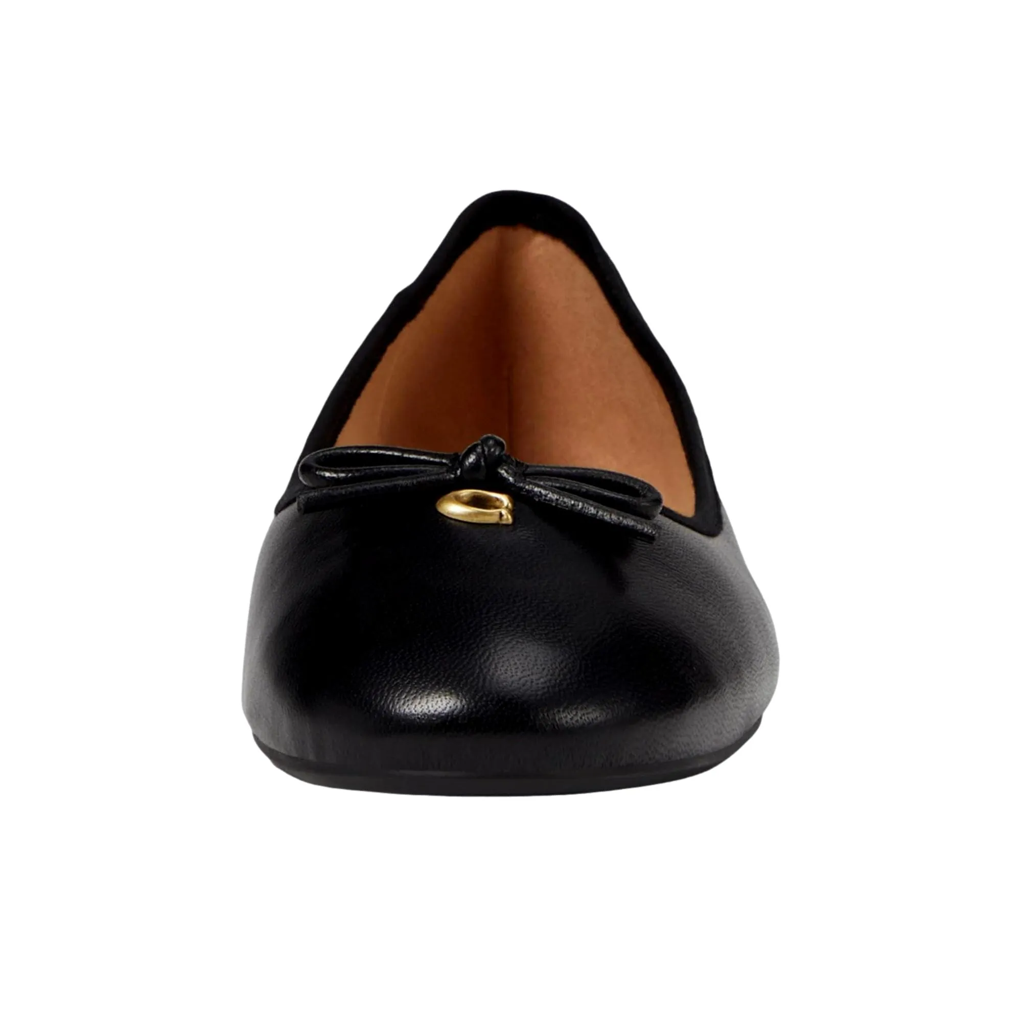COACH Abigail Leather Ballet Flat Black  CS066-001 Women's