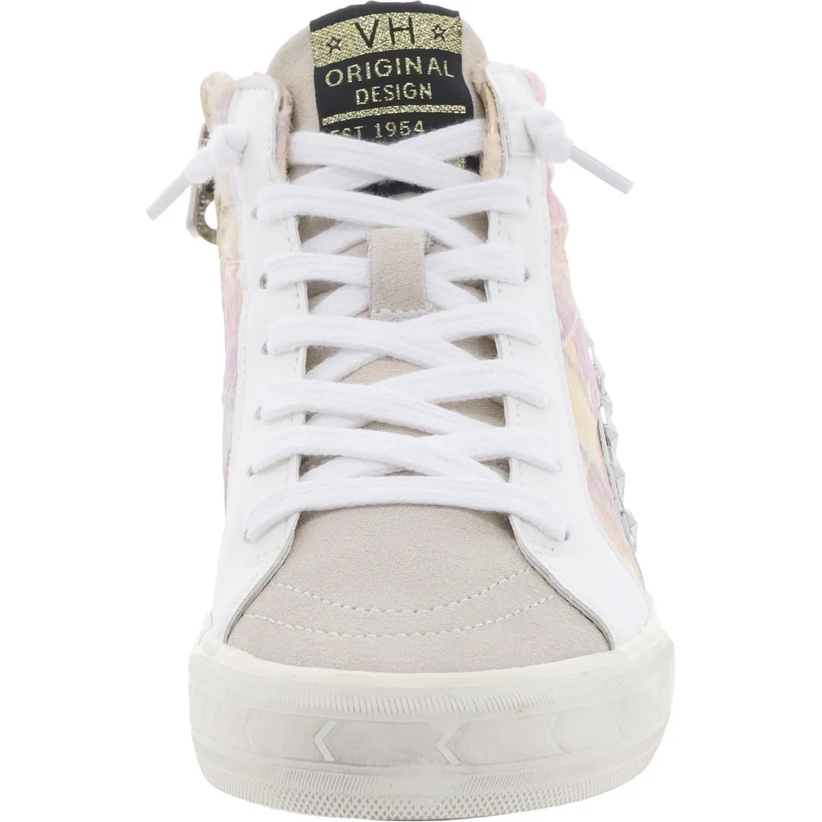 CRAME Womens Mixed Media Leather Casual And Fashion Sneakers