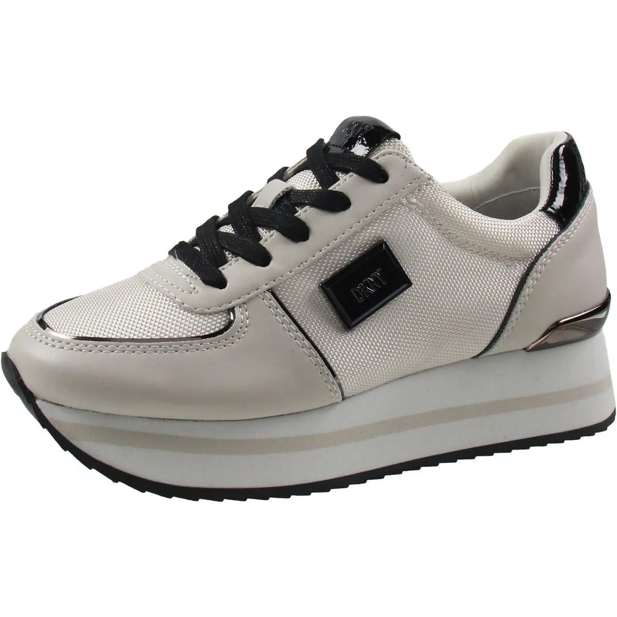 Davie Womens Patent Trim Manmade Casual And Fashion Sneakers