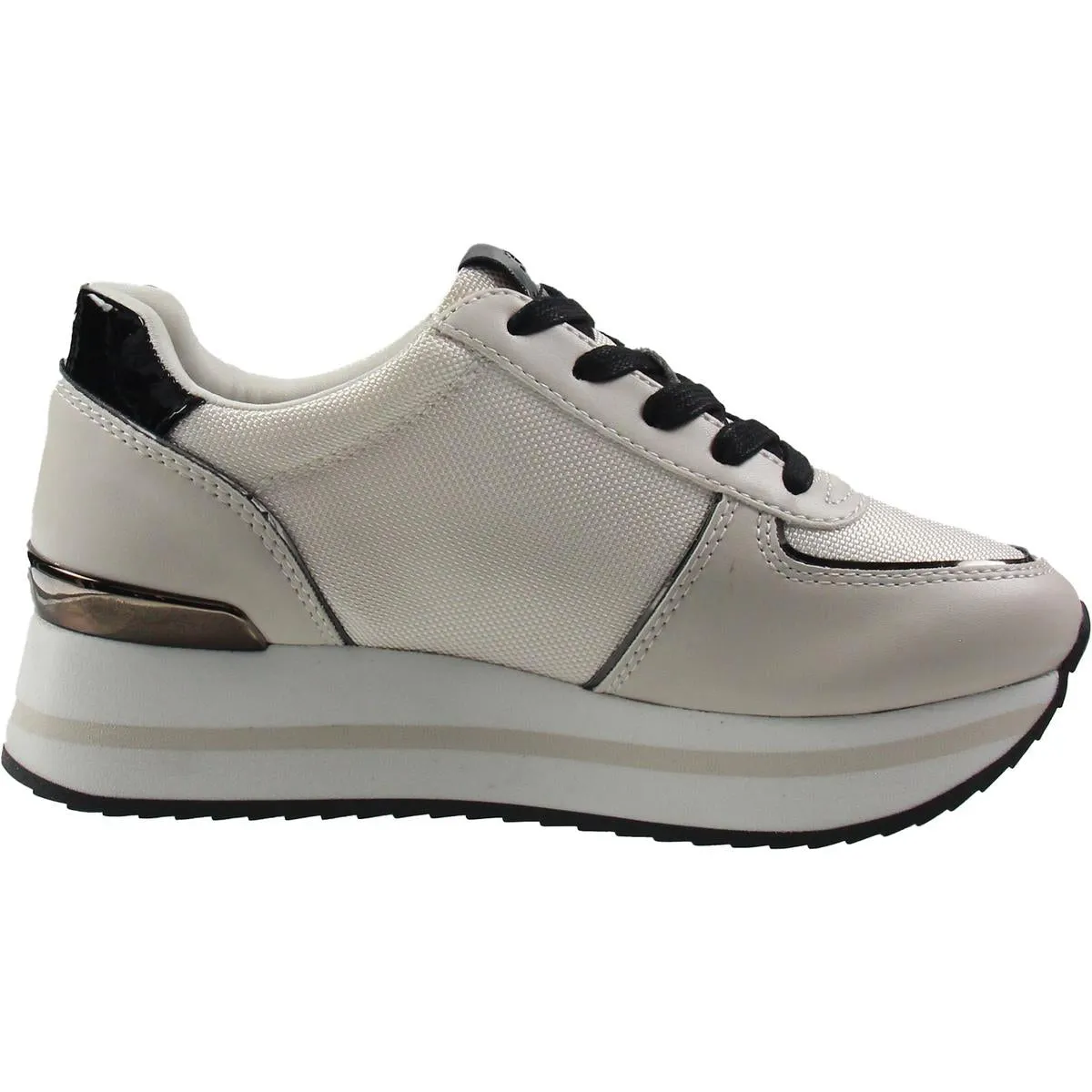 Davie Womens Patent Trim Manmade Casual And Fashion Sneakers