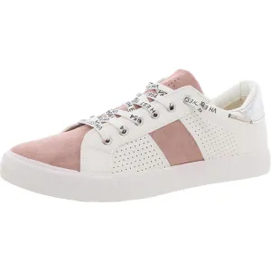 DINA Womens Cushioned Footbed Faux Leather Casual And Fashion Sneakers