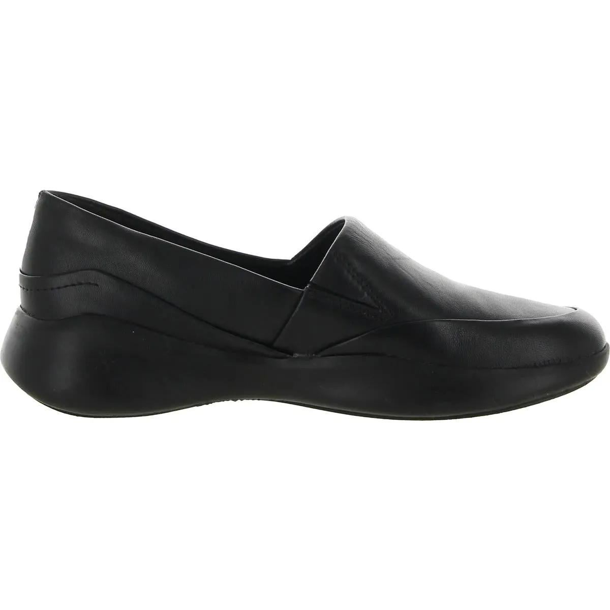 Ease Womens Leather Comfort Slip-On Sneakers