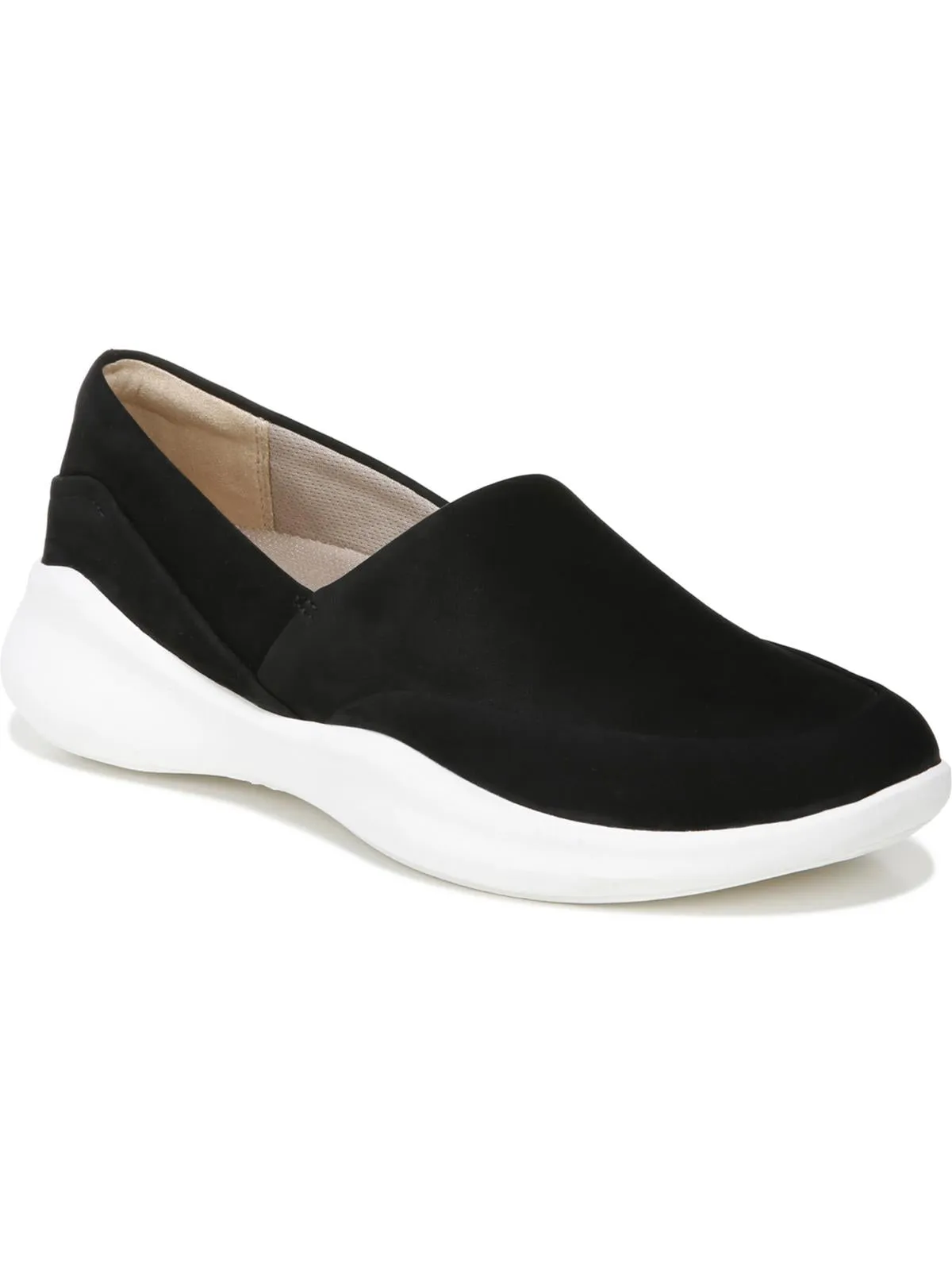 Ease Womens Leather Comfort Slip-On Sneakers