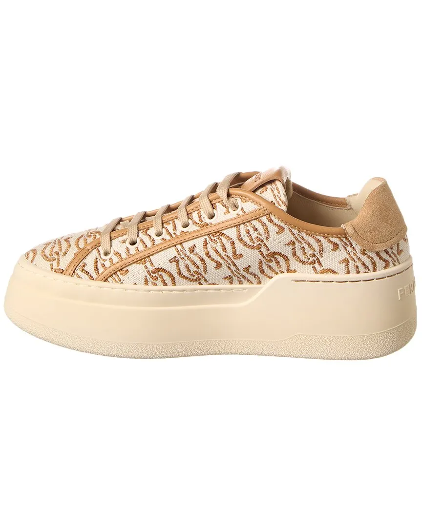Ferragamo Dahlia Canvas & Leather Platform Sneaker