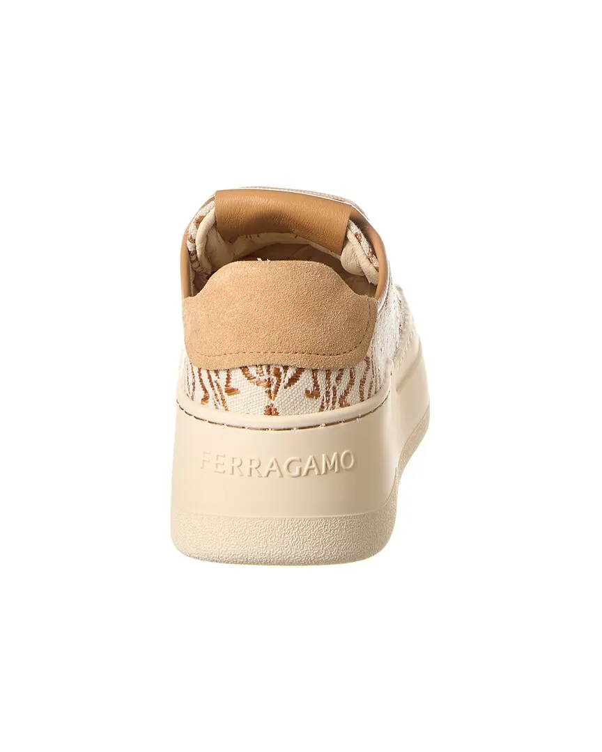 Ferragamo Dahlia Canvas & Leather Platform Sneaker