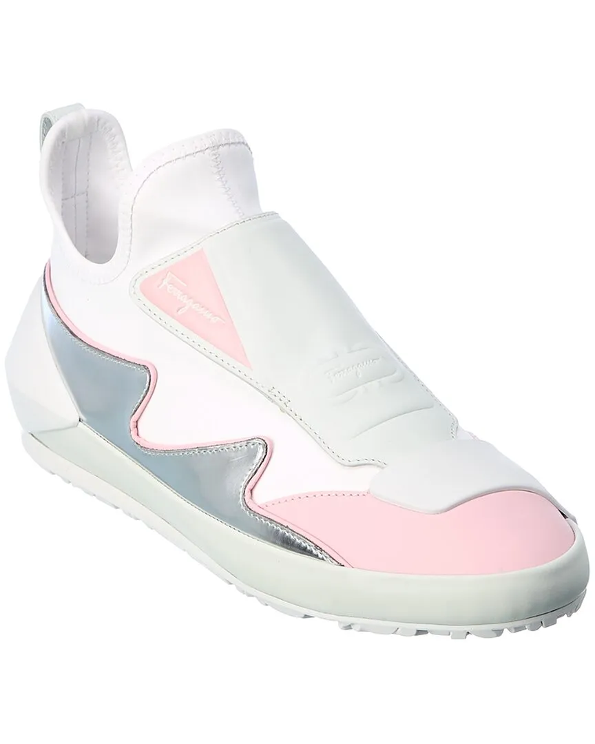 Ferragamo Nile Neoprene & Leather Sock Sneaker