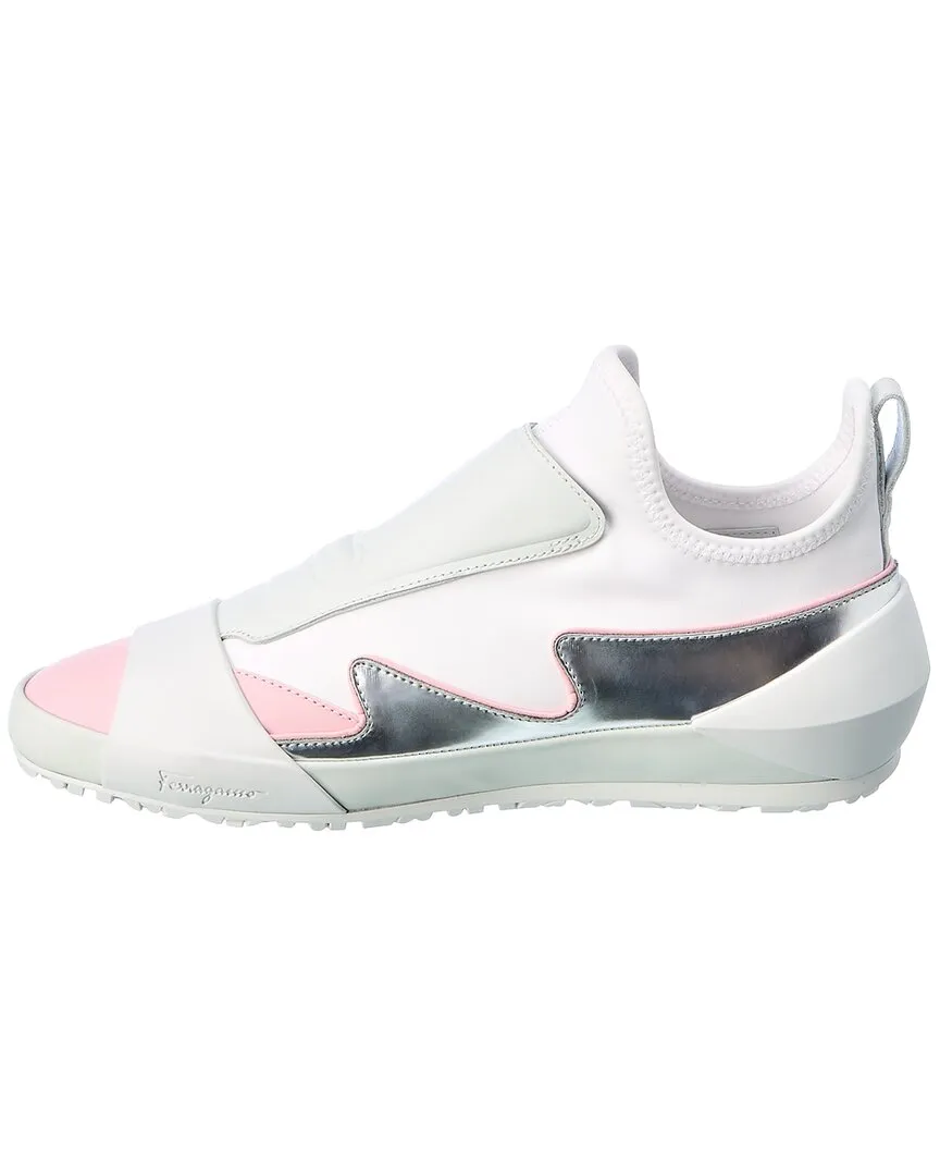 Ferragamo Nile Neoprene & Leather Sock Sneaker