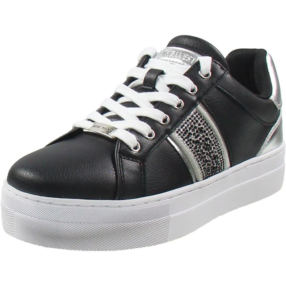 Gator Platform Sneaker Womens Rhinestone Faux Leather Casual And Fashion Sneakers