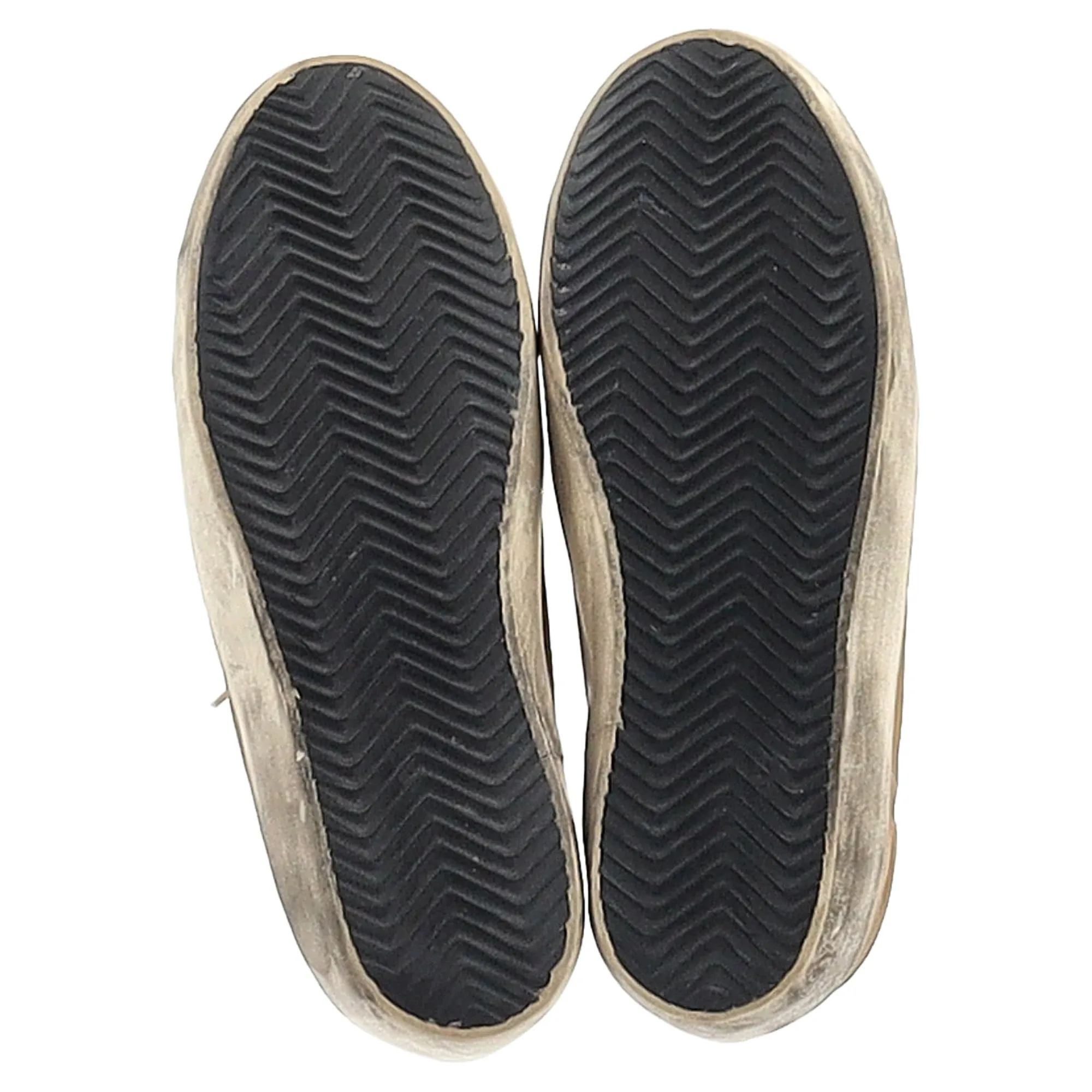 Golden Goose Superstar Perforated Sneakers in Gold Leather