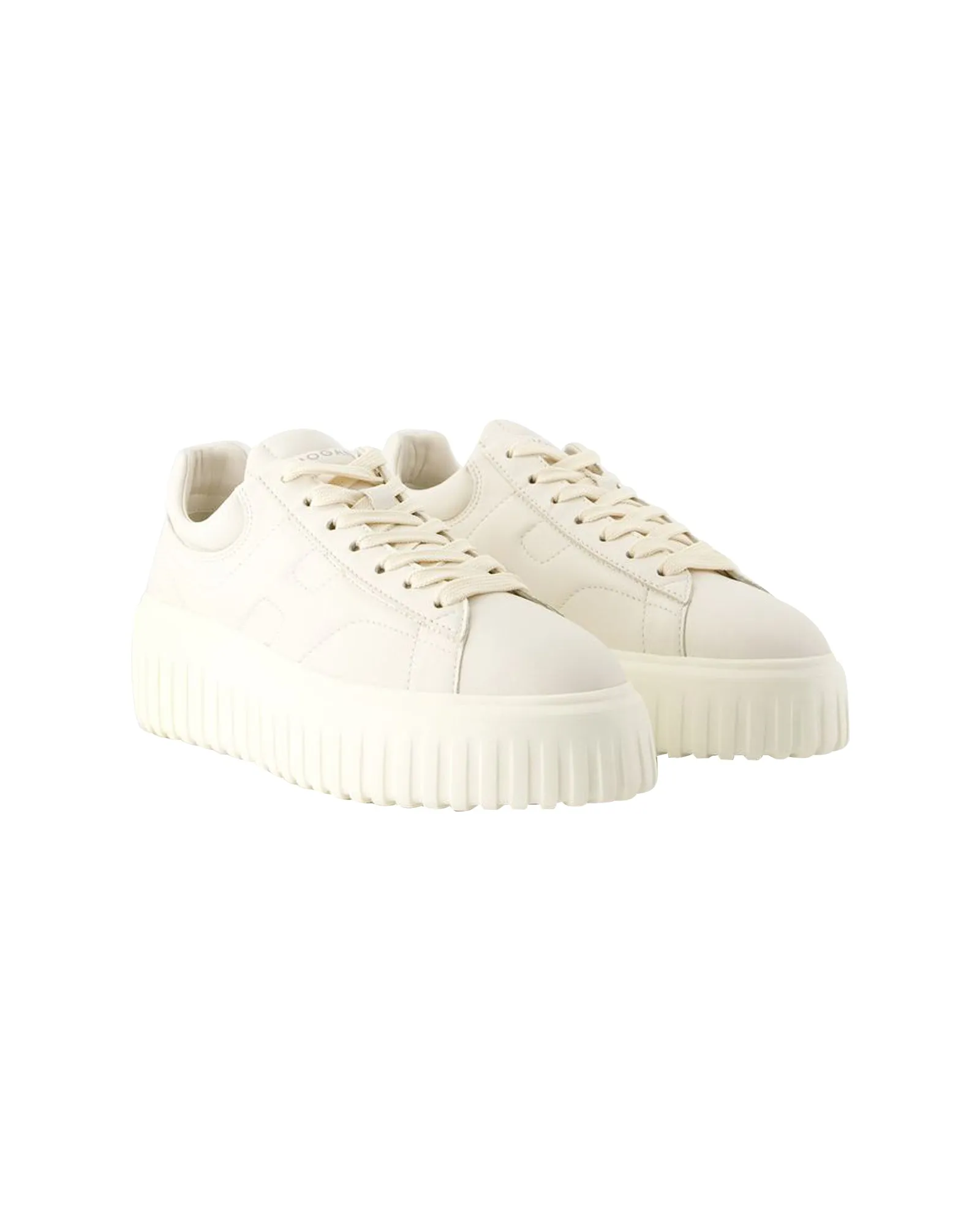 H Stripes Sneakers - Hogan - Leather - Beige