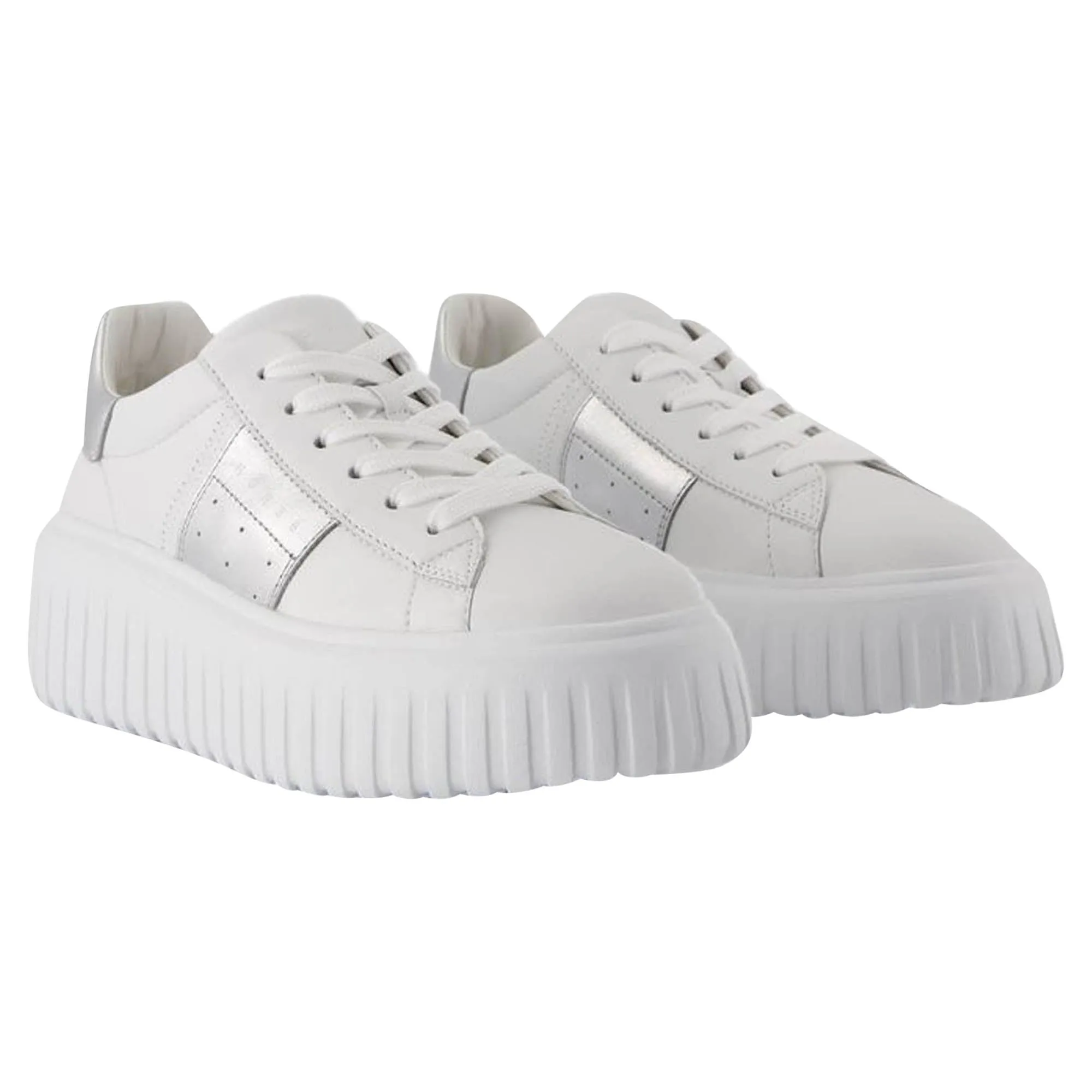 H Stripes Sneakers - Hogan - Leather - White