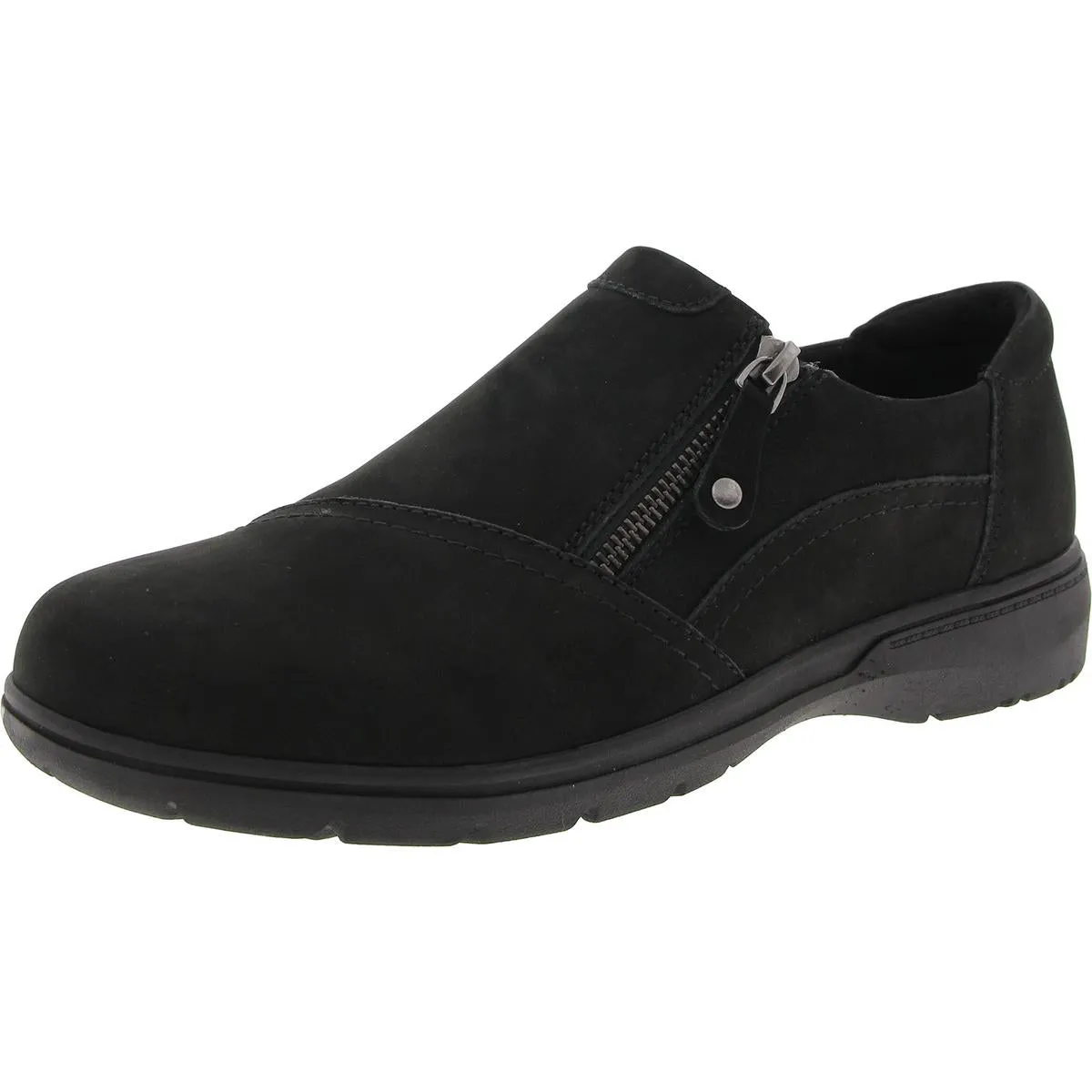 Hallie Womens Zipper Leather Casual And Fashion Sneakers