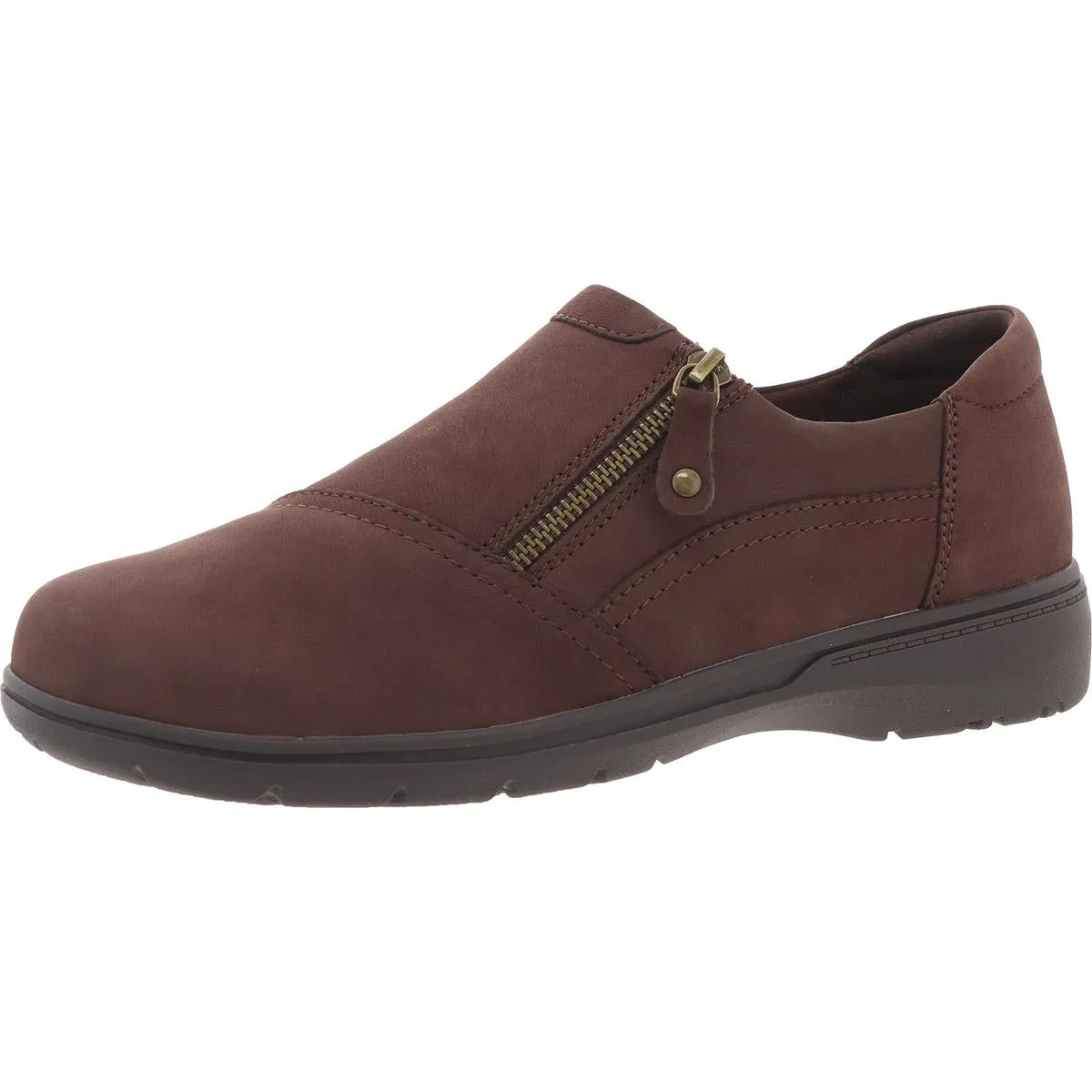 Hallie Womens Zipper Leather Casual And Fashion Sneakers