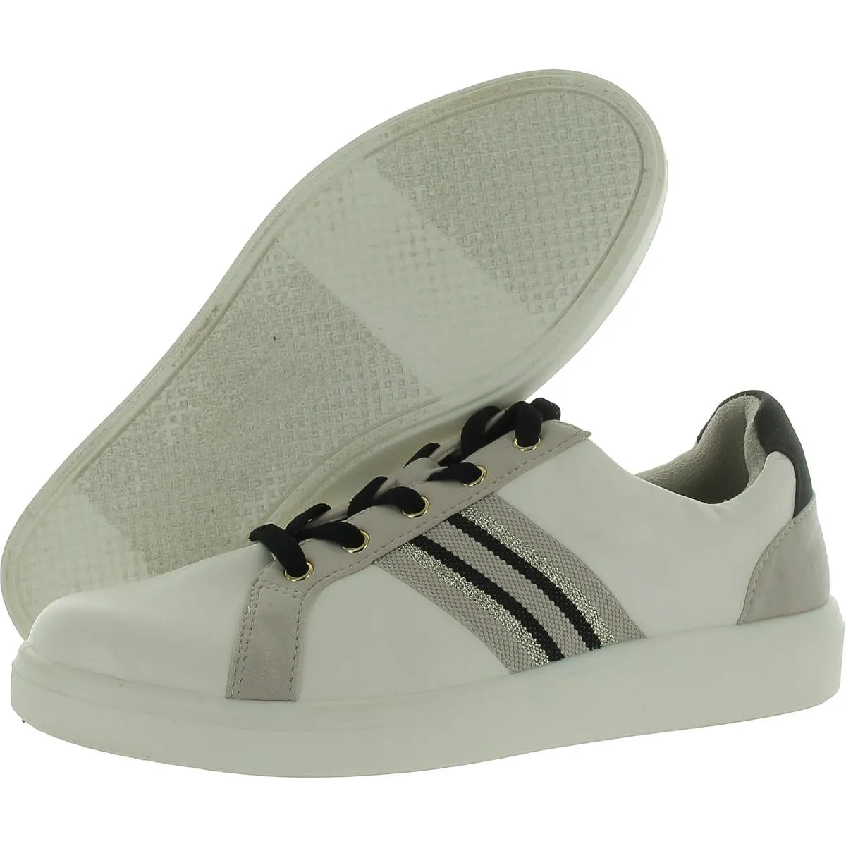Happy Friday Womens Faux Leather Low Top Casual And Fashion Sneakers