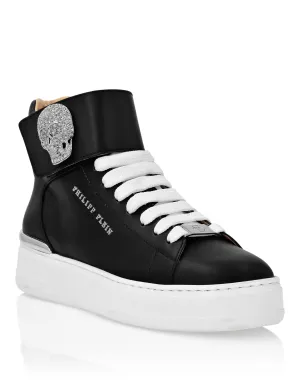 Hi-Top Sneakers Crystal Skull with Crystals