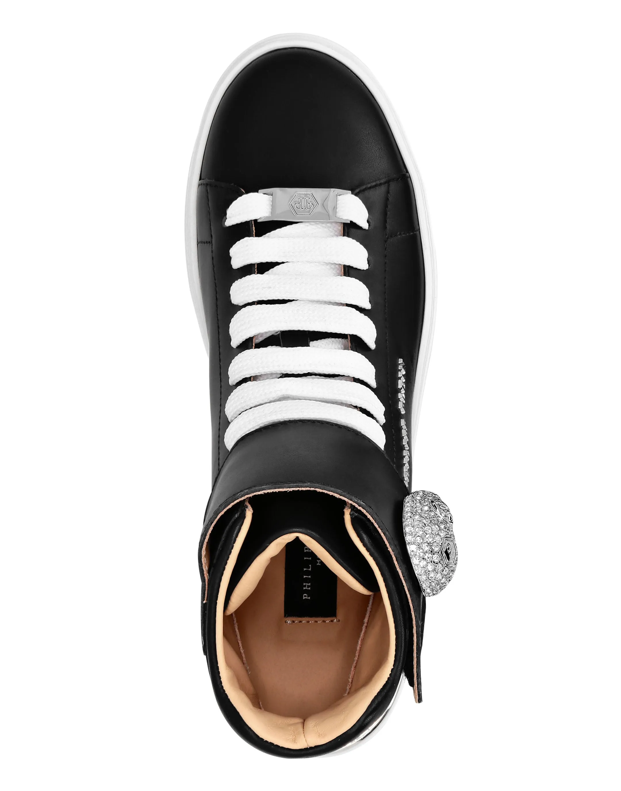 Hi-Top Sneakers Crystal Skull with Crystals