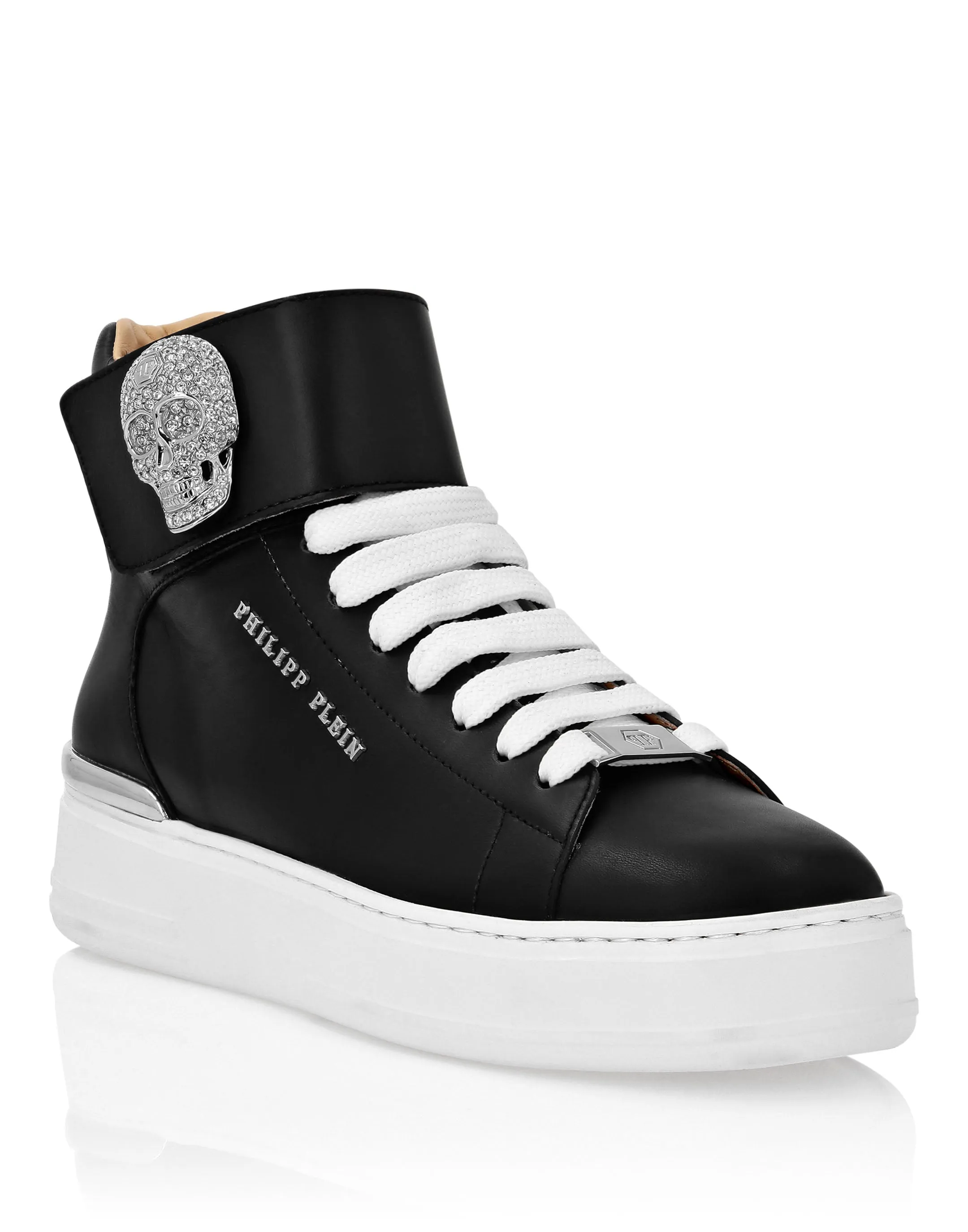 Hi-Top Sneakers Crystal Skull with Crystals