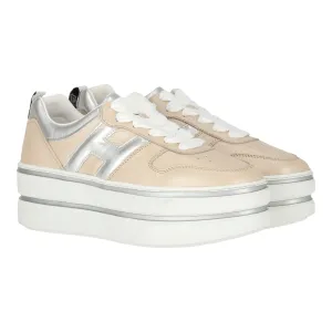 Hogan Womens Gold/Silver Sneaker