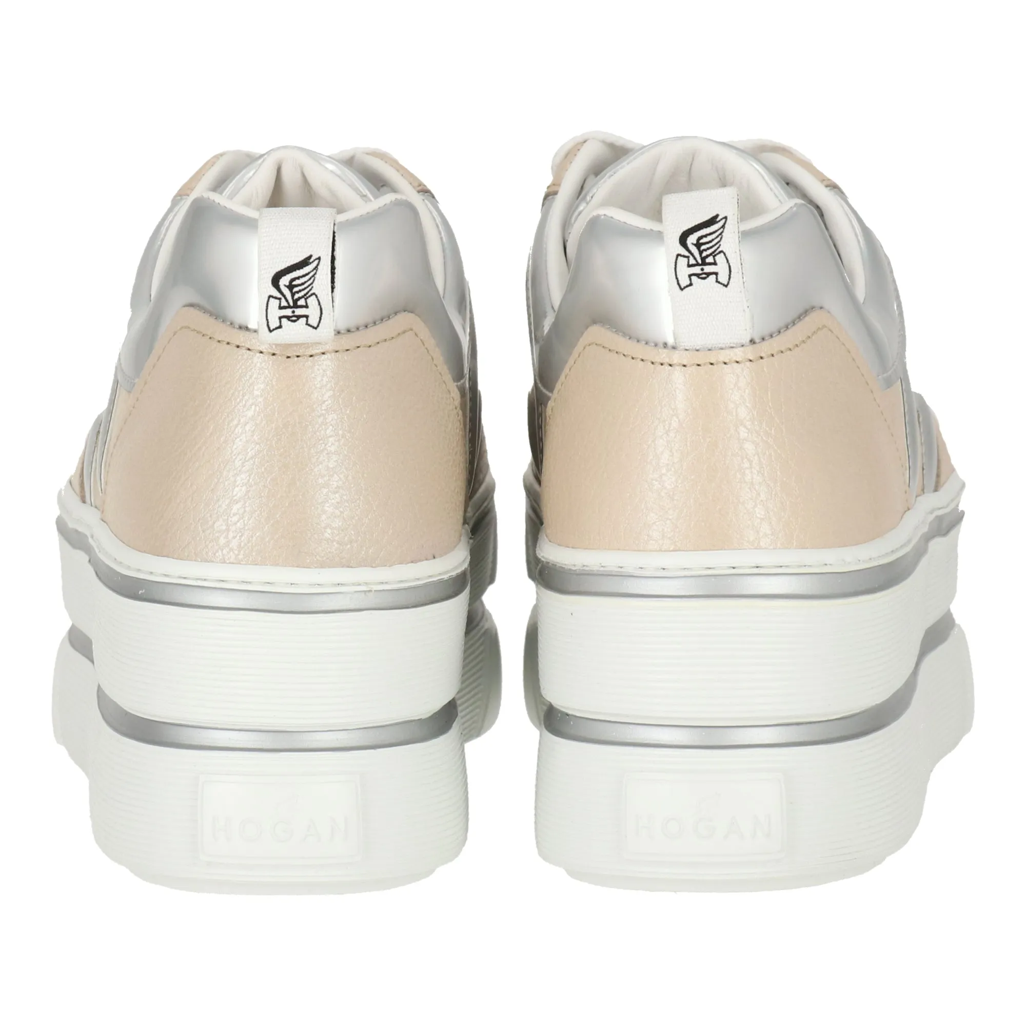 Hogan Womens Gold/Silver Sneaker
