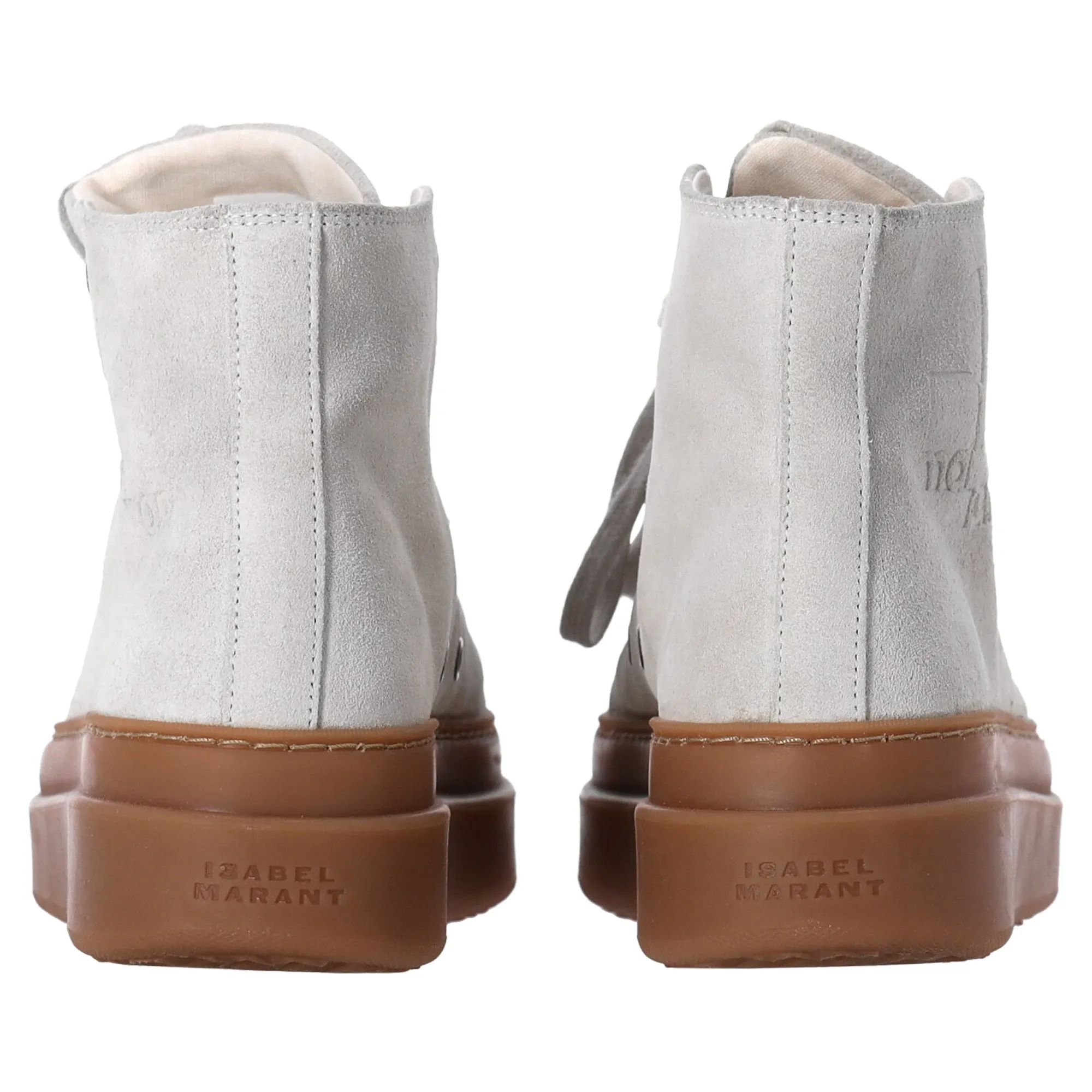 Isabel Marant Austen High Top Trainers In Grey Suede