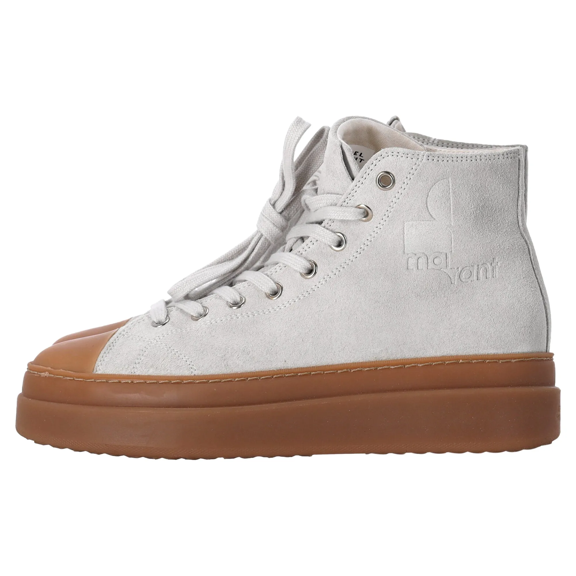 Isabel Marant Austen High Top Trainers In Grey Suede