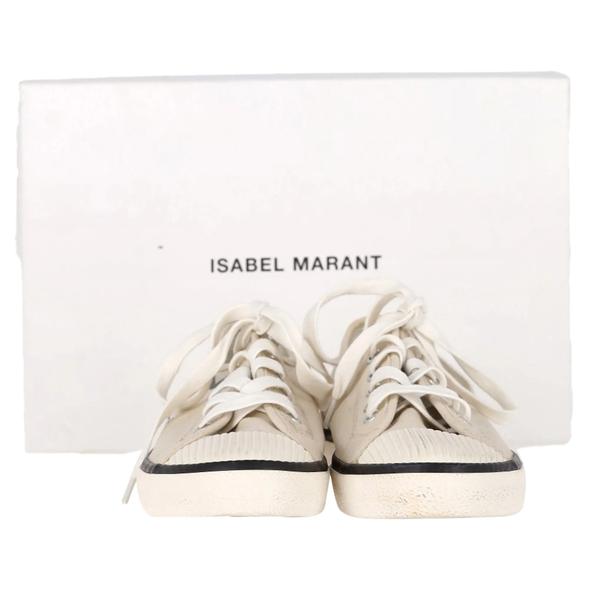 Isabel Marant Binko Trainers In Beige Canvas