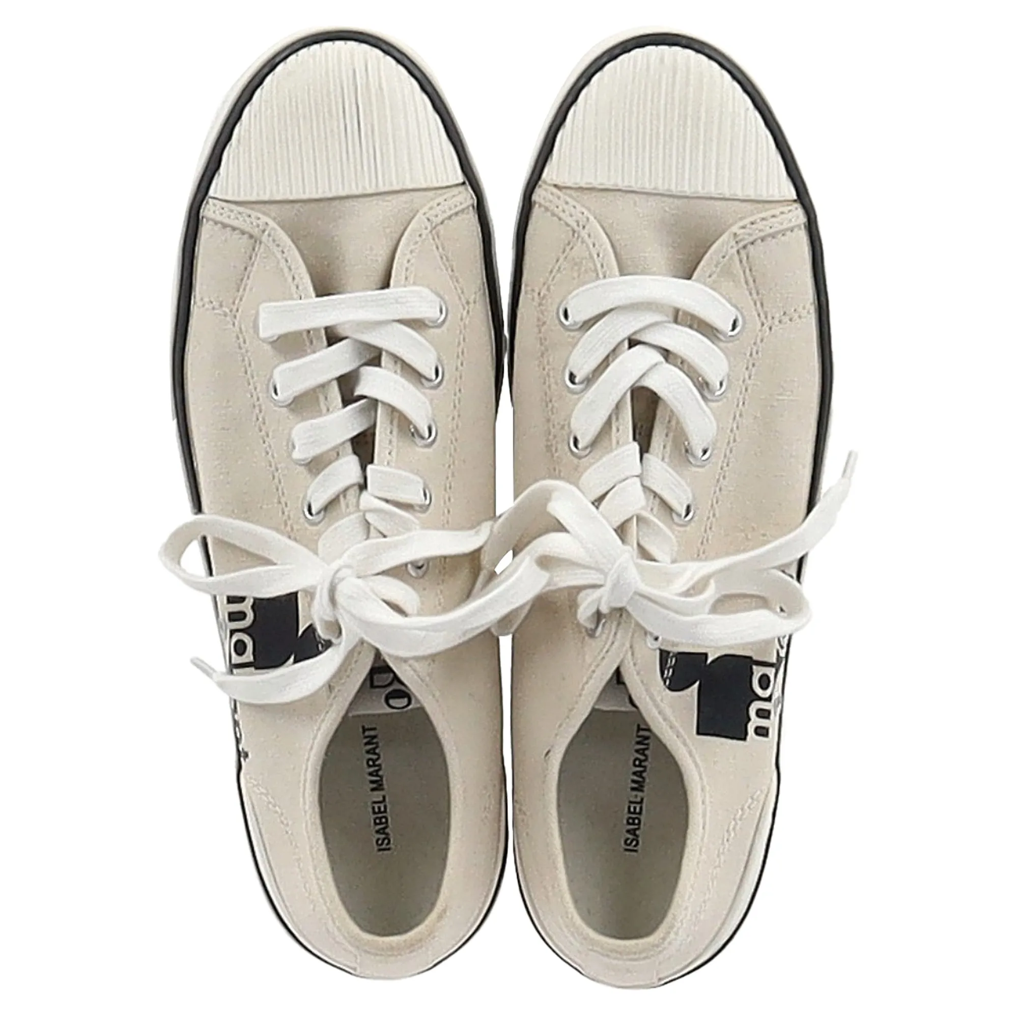 Isabel Marant Binko Trainers In Beige Canvas
