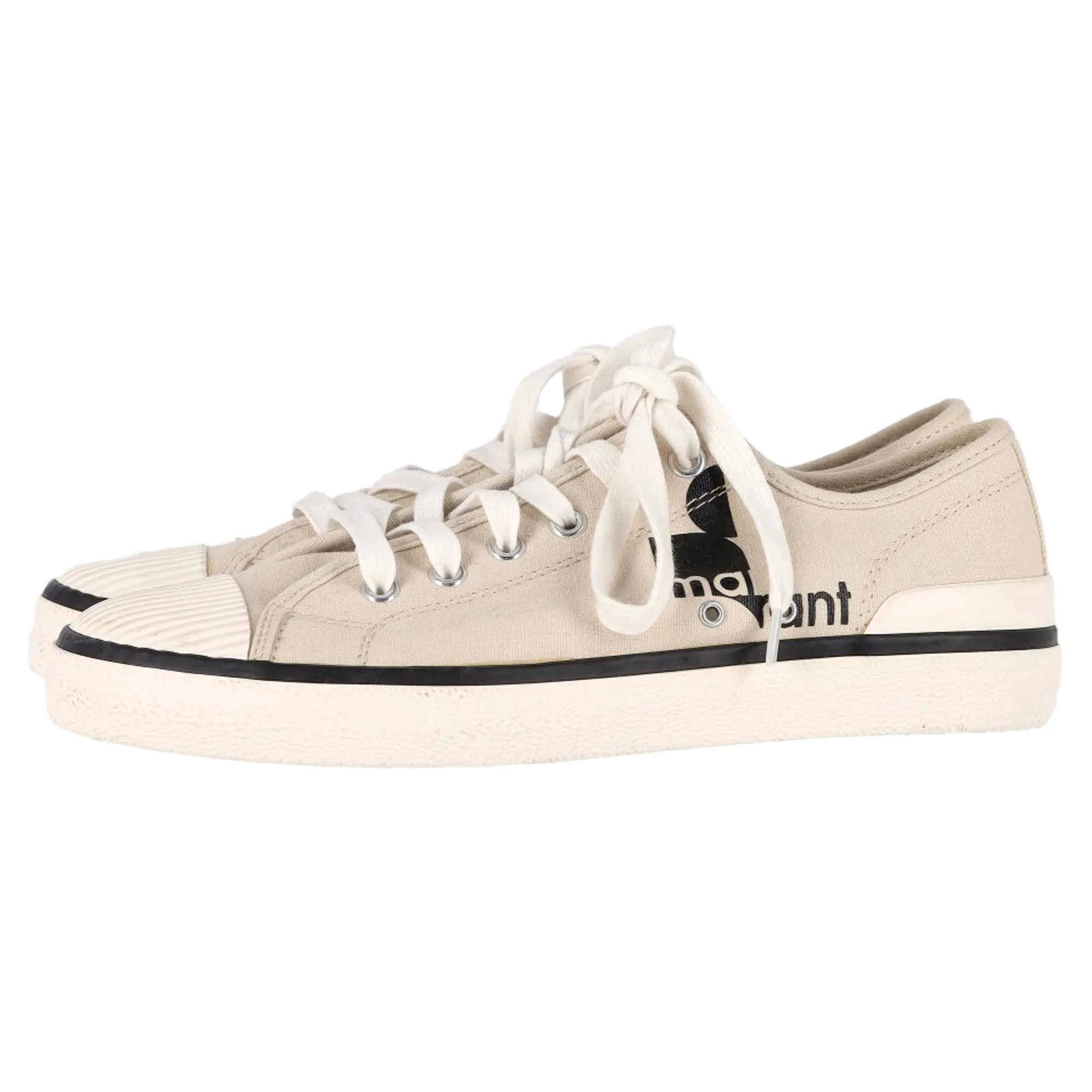 Isabel Marant Binko Trainers In Beige Canvas