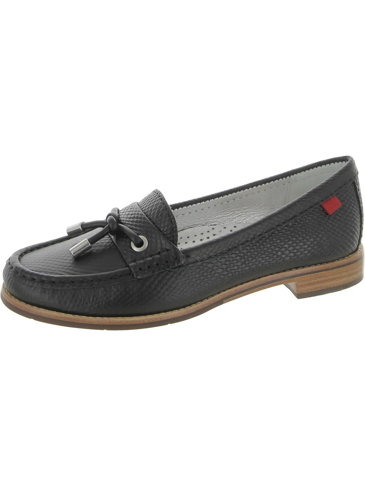 Jackson St. Womens Leather Snake Print Loafers