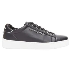 Karl Lagerfeld Leather Silver Logo Chunky Lace Up Sneakers