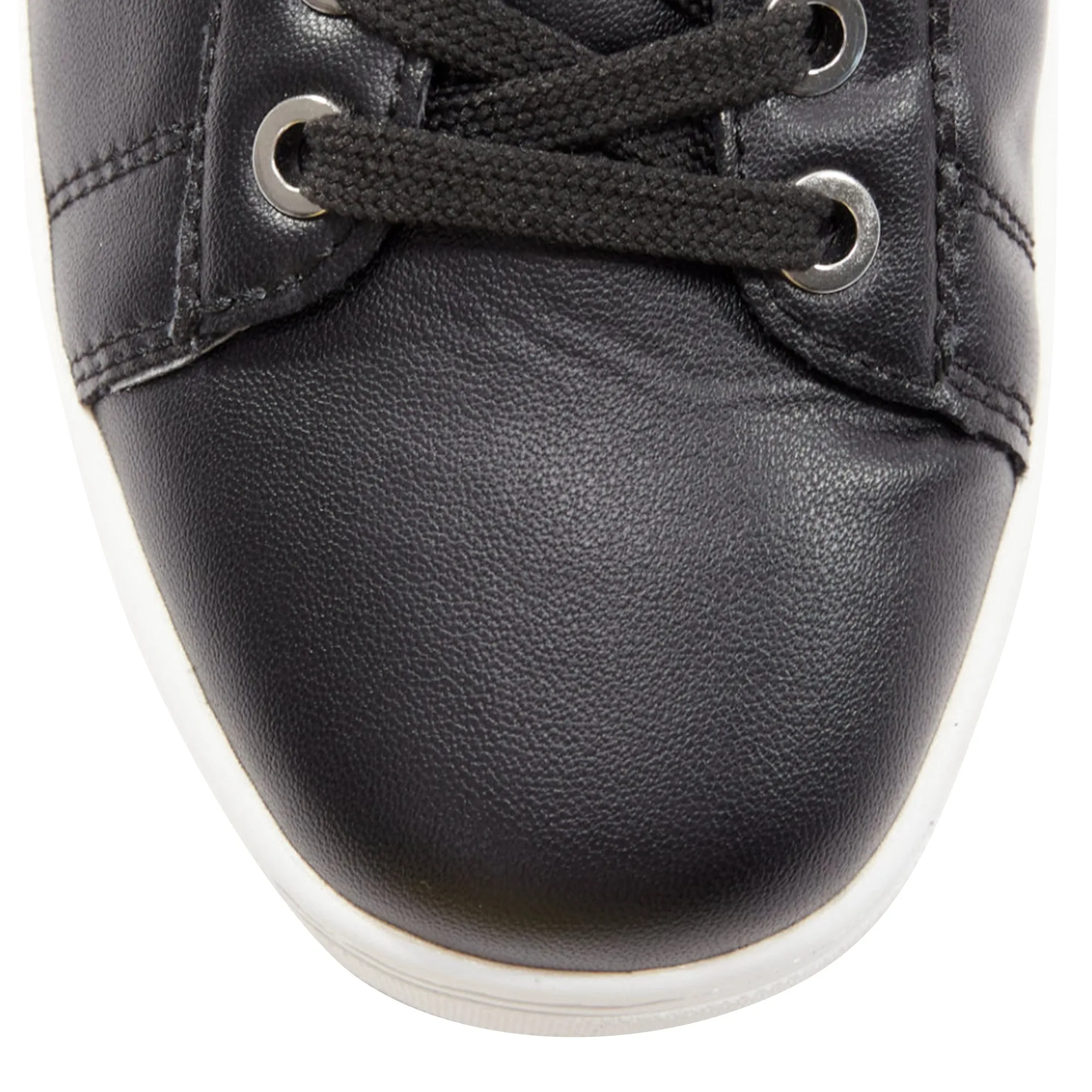 Karl Lagerfeld Leather Silver Logo Chunky Lace Up Sneakers