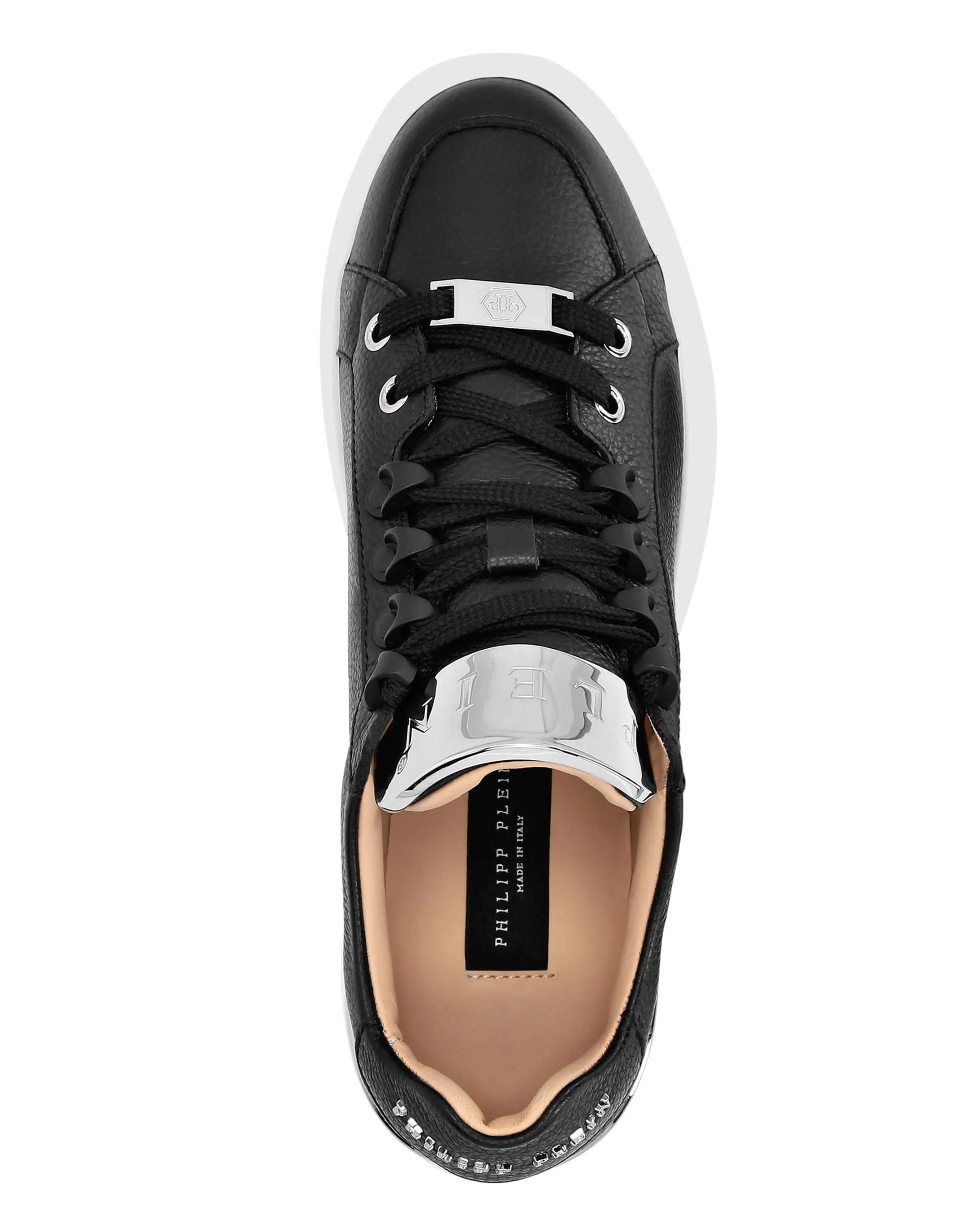 Leather Lo-Top Sneakers Silver $urfer TM