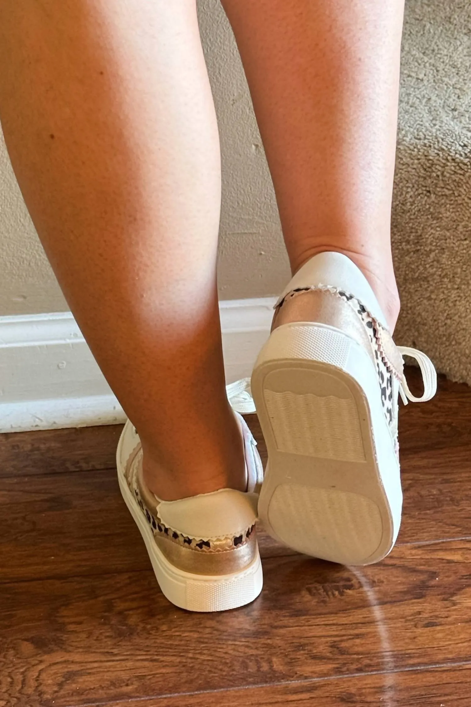 Leopard Sneaker In White